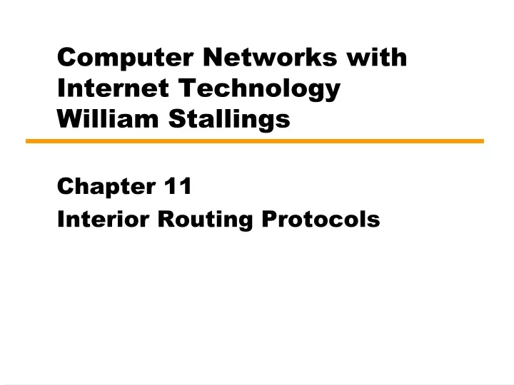 computer networks with internet technology william stallings