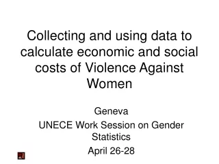 Collecting and using data to calculate economic and social costs of Violence Against Women