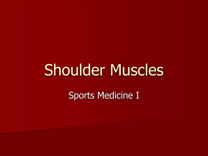 PPT - Shoulder Girdle PowerPoint Presentation, free download - ID