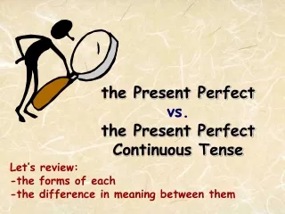 the Present Perfect  vs. the Present Perfect Continuous Tense