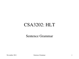 CSA3202: HLT