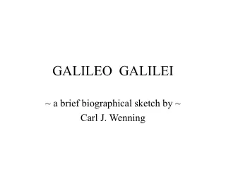 GALILEO  GALILEI