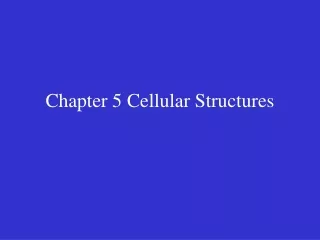 Chapter 5 Cellular Structures