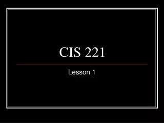 CIS 221