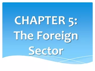 CHAPTER 5: The Foreign Sector