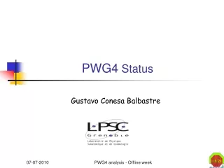 PWG4  Status