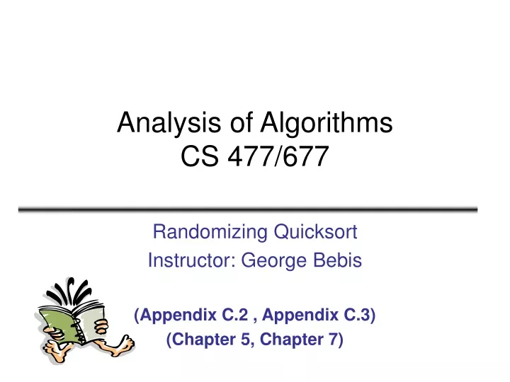 analysis of algorithms cs 477 677