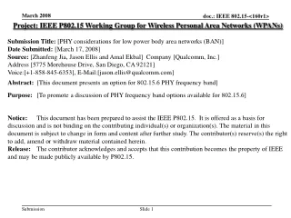 Project: IEEE P802.15 Working Group for Wireless Personal Area Networks (WPANs)