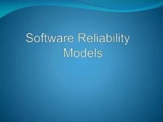 Software Reliability   Models