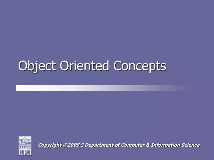 object oriented concepts