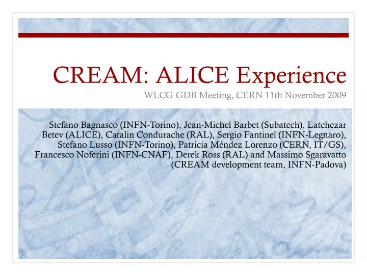 cream alice experience
