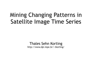 Mining Changing Patterns in Satellite Image Time Series