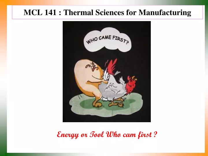 mcl 141 thermal sciences for manufacturing