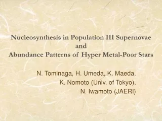 Nucleosynthesis in Population III Supernovae  and  Abundance Patterns of Hyper Metal-Poor Stars