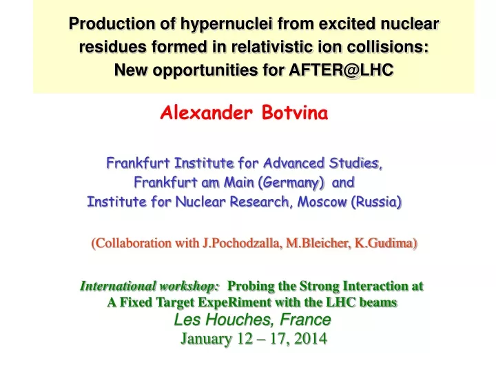 production of hypernuclei from excited nuclear