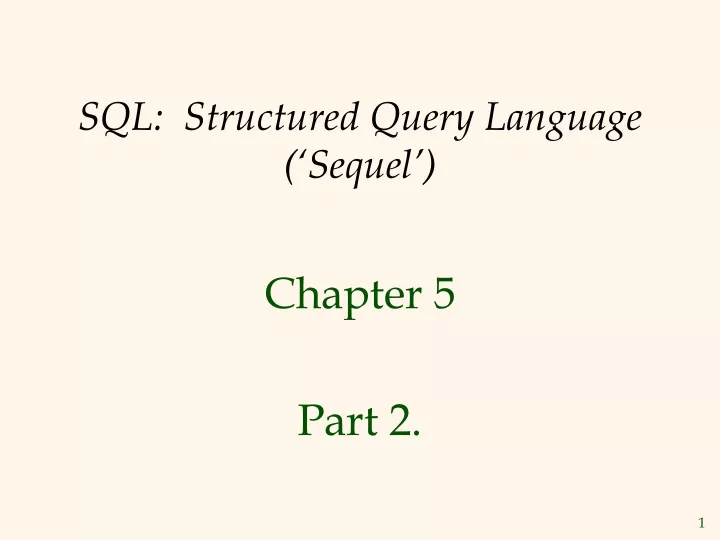 sql structured query language sequel