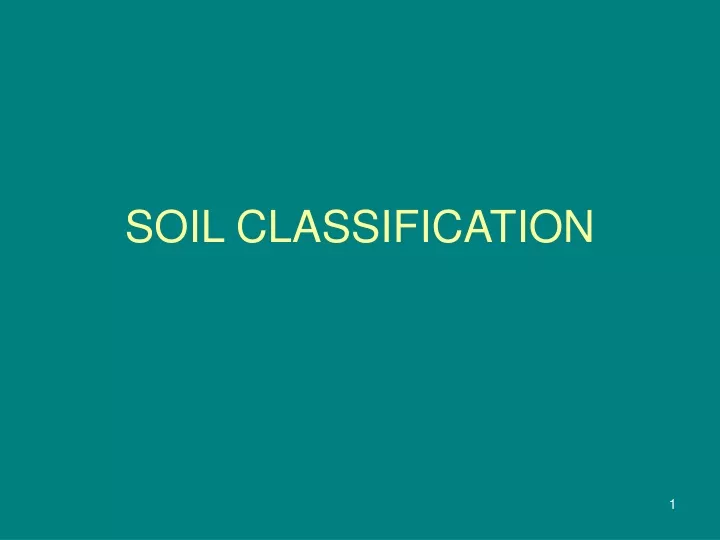 soil classification