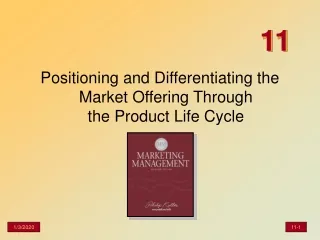 Positioning and Differentiating the Market Offering Through  the Product Life Cycle