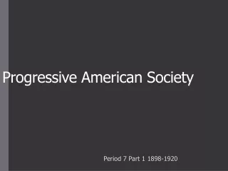 Progressive American Society