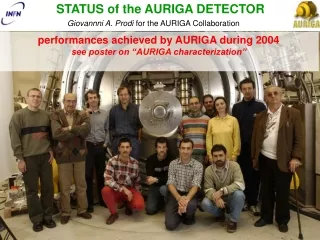 STATUS of the AURIGA DETECTOR