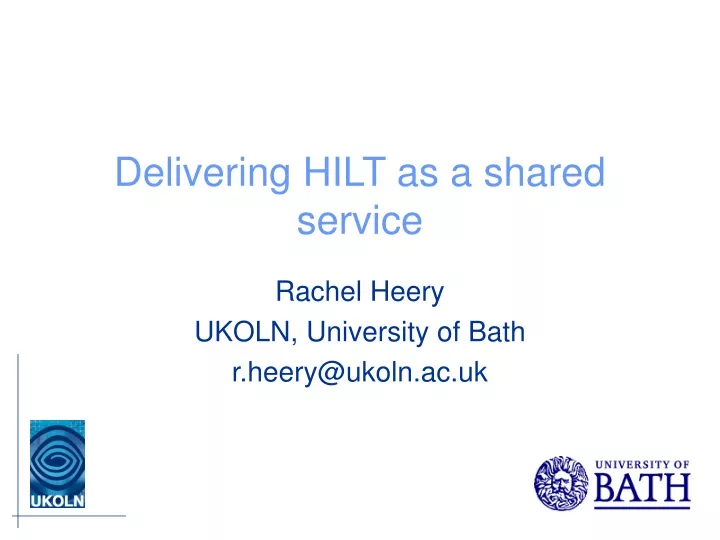 delivering hilt as a shared service
