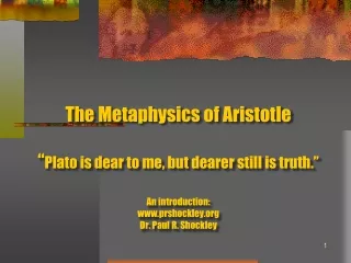 Aristotle’s Background: