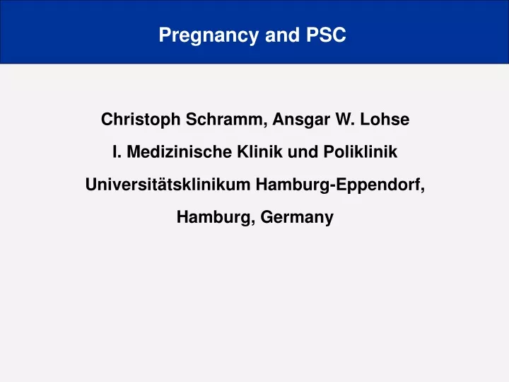 pregnancy and psc