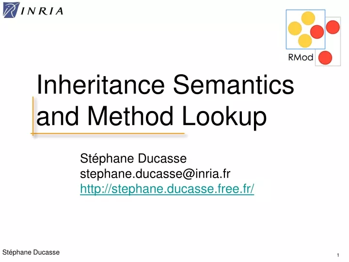 inheritance semantics and method lookup
