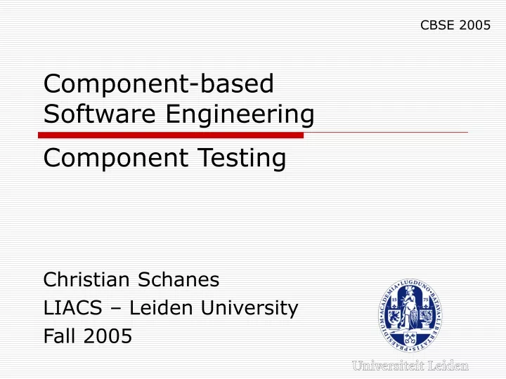 component testing