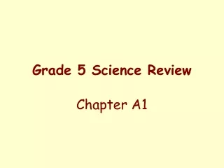 Grade 5 Science Review