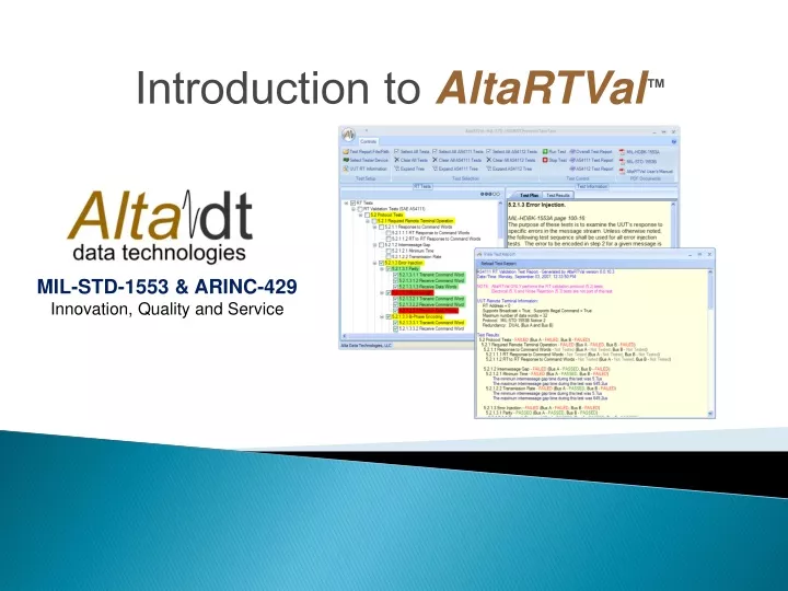 introduction to altartval