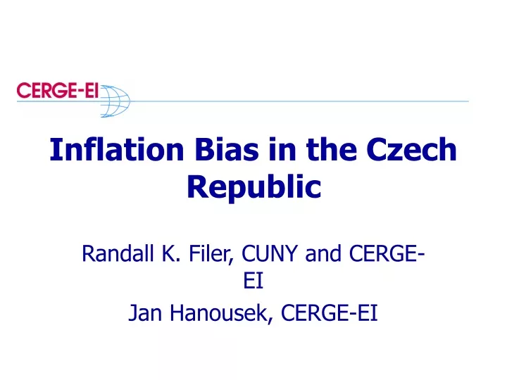 inflation bias in the czech republic