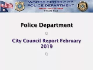 Police Department ? City Council Report February  2019 ?