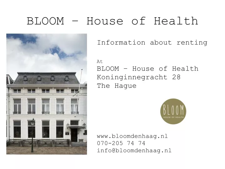 bloom house of health