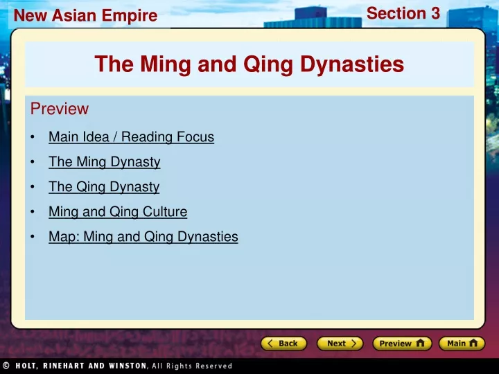 preview main idea reading focus the ming dynasty