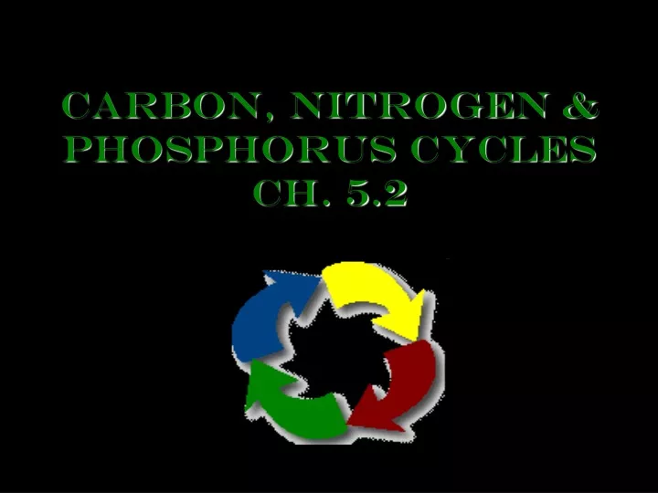 carbon nitrogen phosphorus cycles ch 5 2