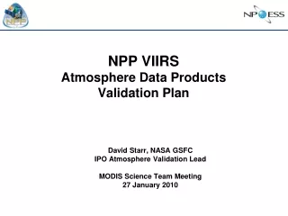 NPP VIIRS Atmosphere Data Products Validation Plan