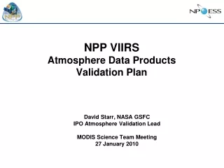 npp viirs atmosphere data products validation plan