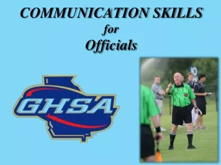 COMMUNICATION SKILLS for  Officials