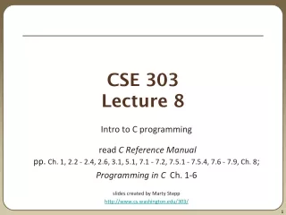 CSE 303 Lecture 8