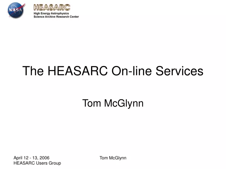 the heasarc on line services