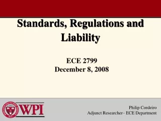 Standards, Regulations and Liability