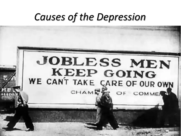 causes of the depression