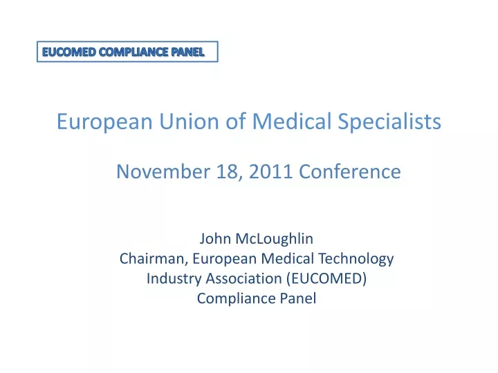 european union of medical specialists