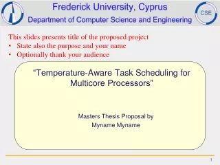 “Temperature-Aware Task Scheduling for  Multicore  Processors”