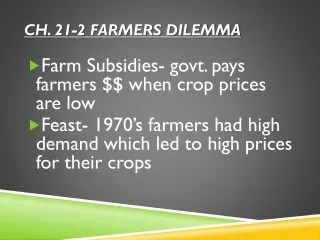 Ch. 21-2 Farmers Dilemma