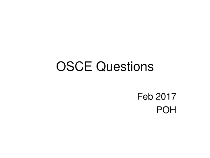 osce questions