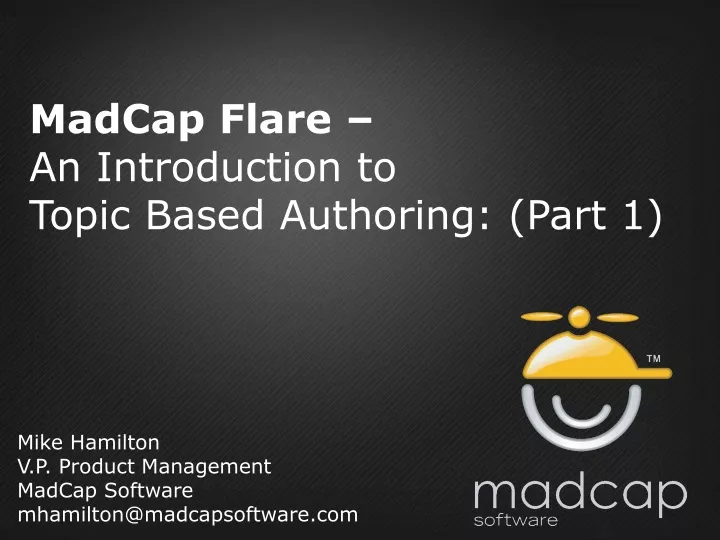 madcap flare an introduction to topic based