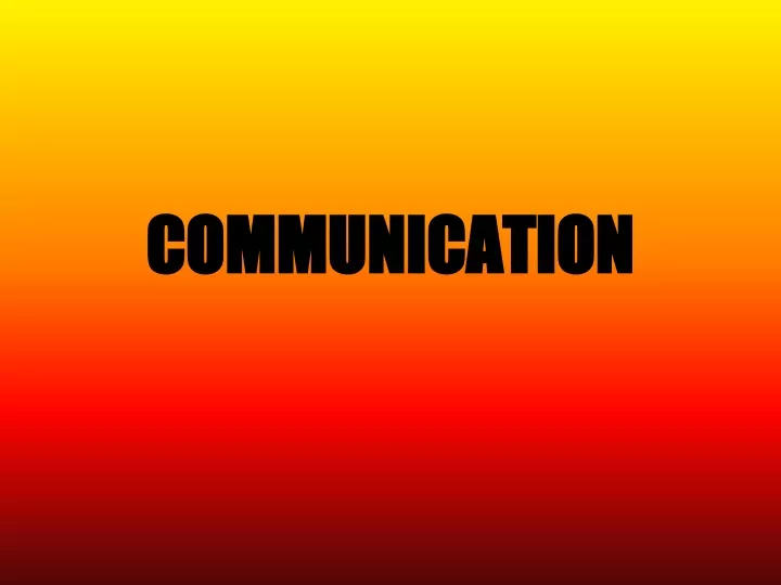 communication