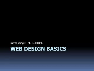 Web Design Basics